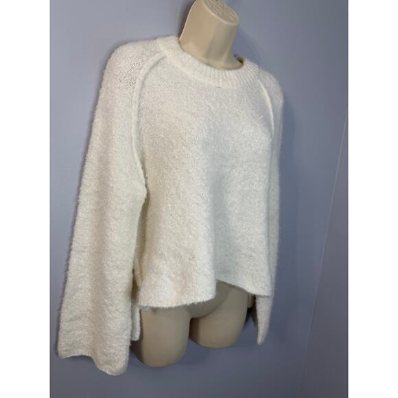 Free People BFF Cocoon Solid Crew Sweater Ivory Relax Women's S - Picture 11 of 11